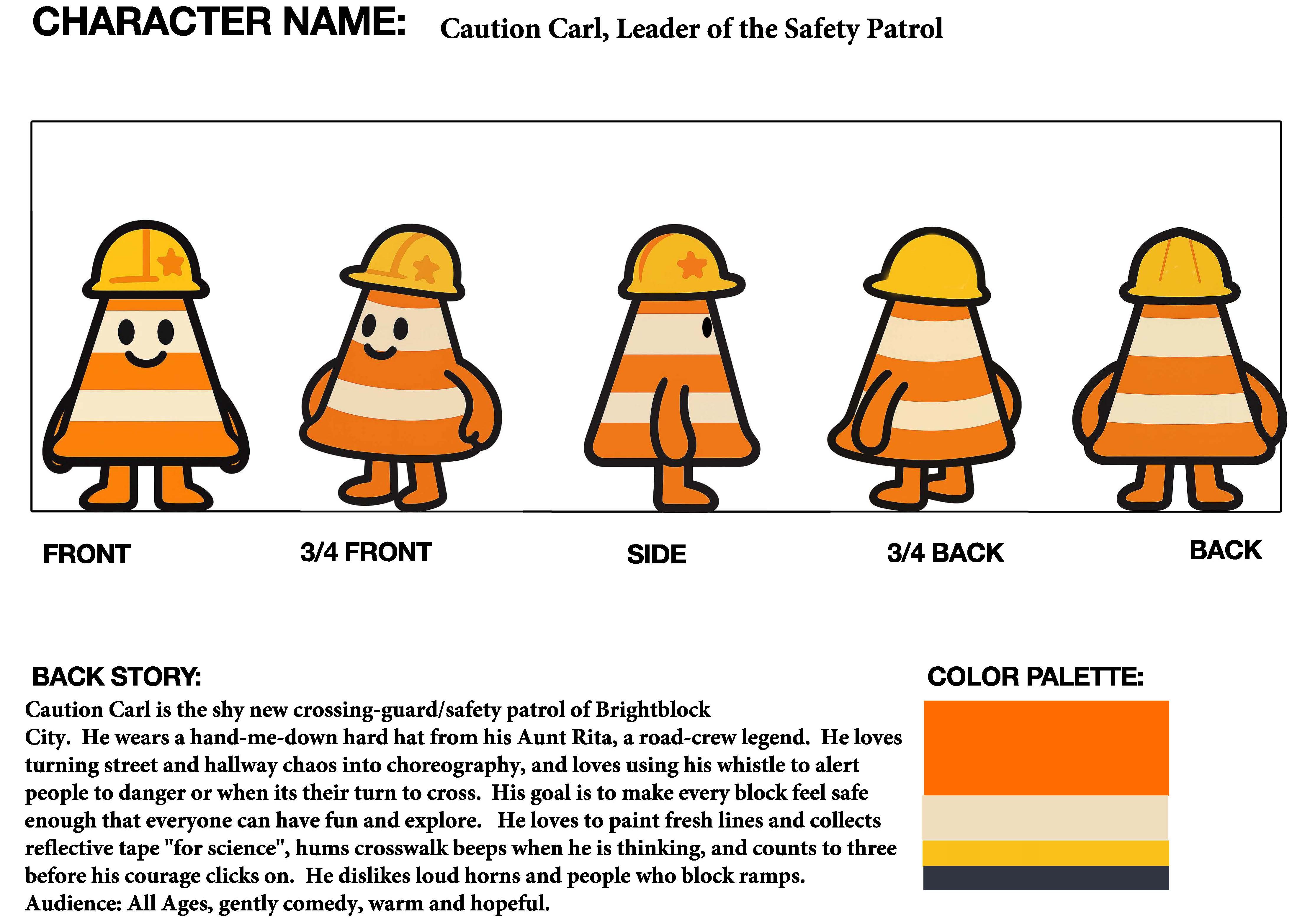 Caution Carl character presentation