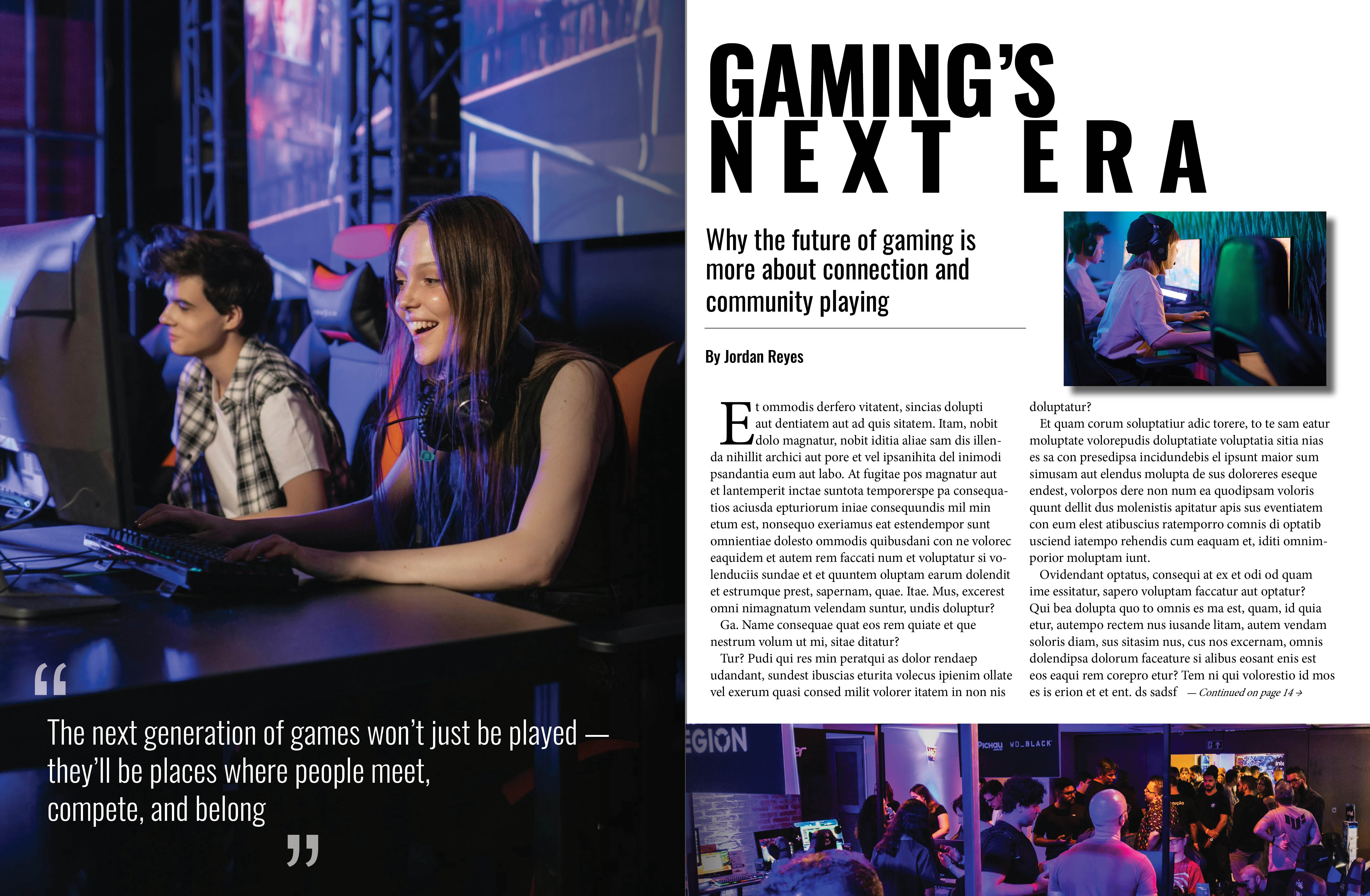 Respawn Magazine Layout final editorial spread